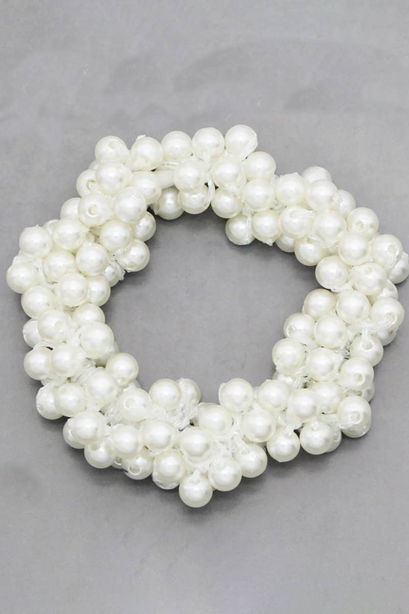 PEARL HAIR TIES SCRUNCHIE STRETCH HAIR ROPE_CWAHA0130