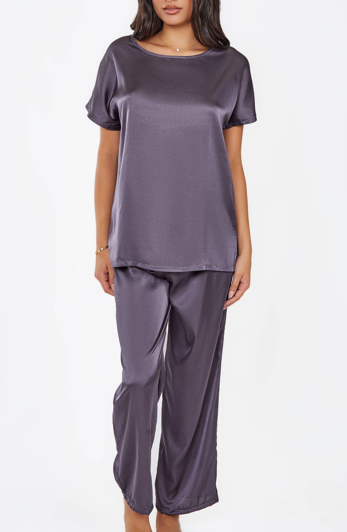 Julie Satin Pullover Top and Pants Loungewear Set