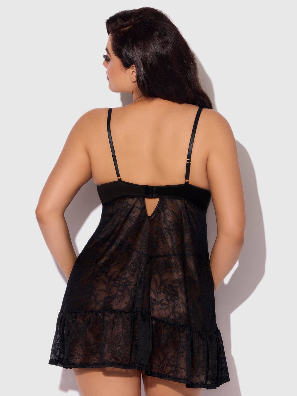 FLORA LACE BABYDOLL & G-STRING SET