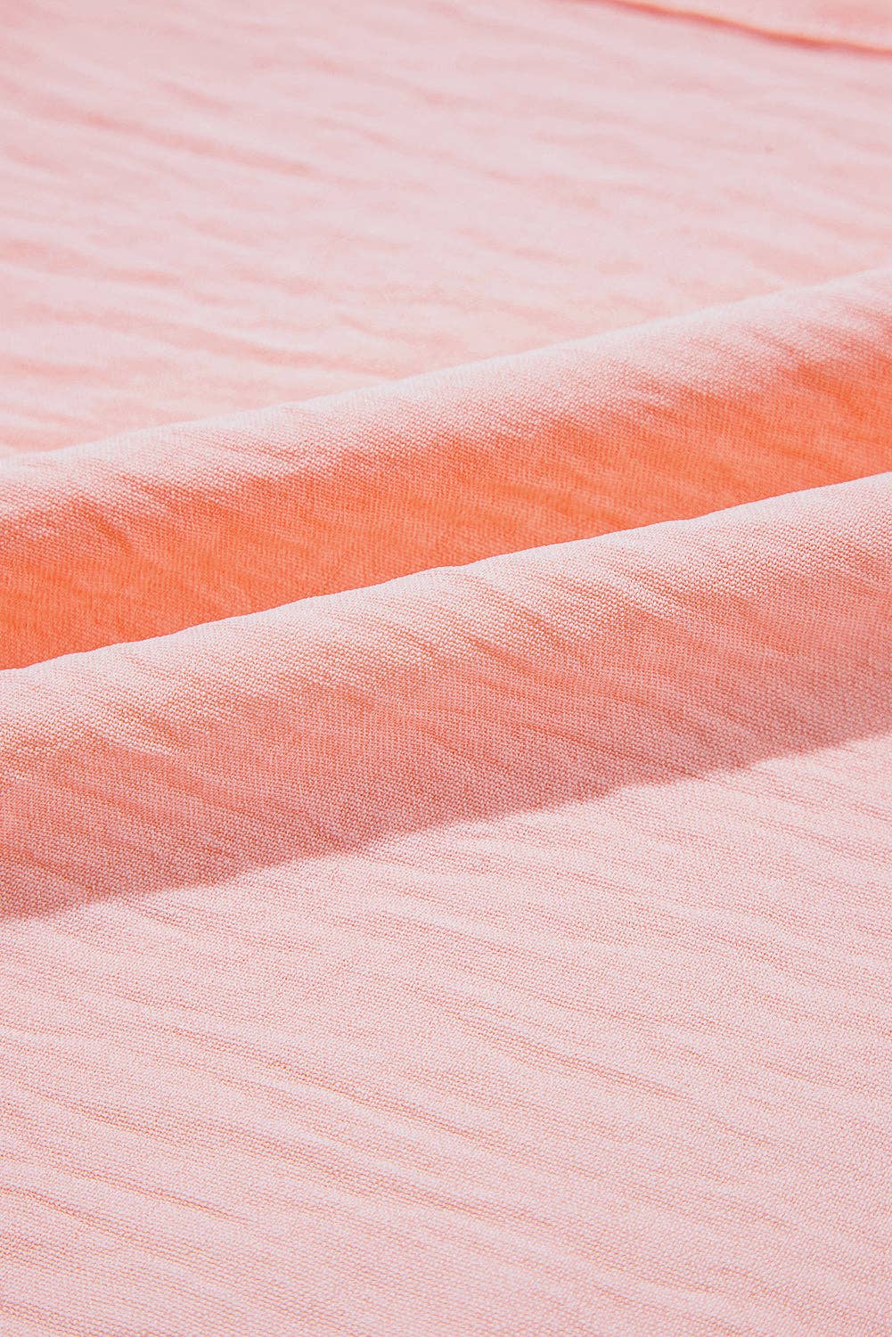 Plus Size Textured Short Sleeve V-Neck Shirt