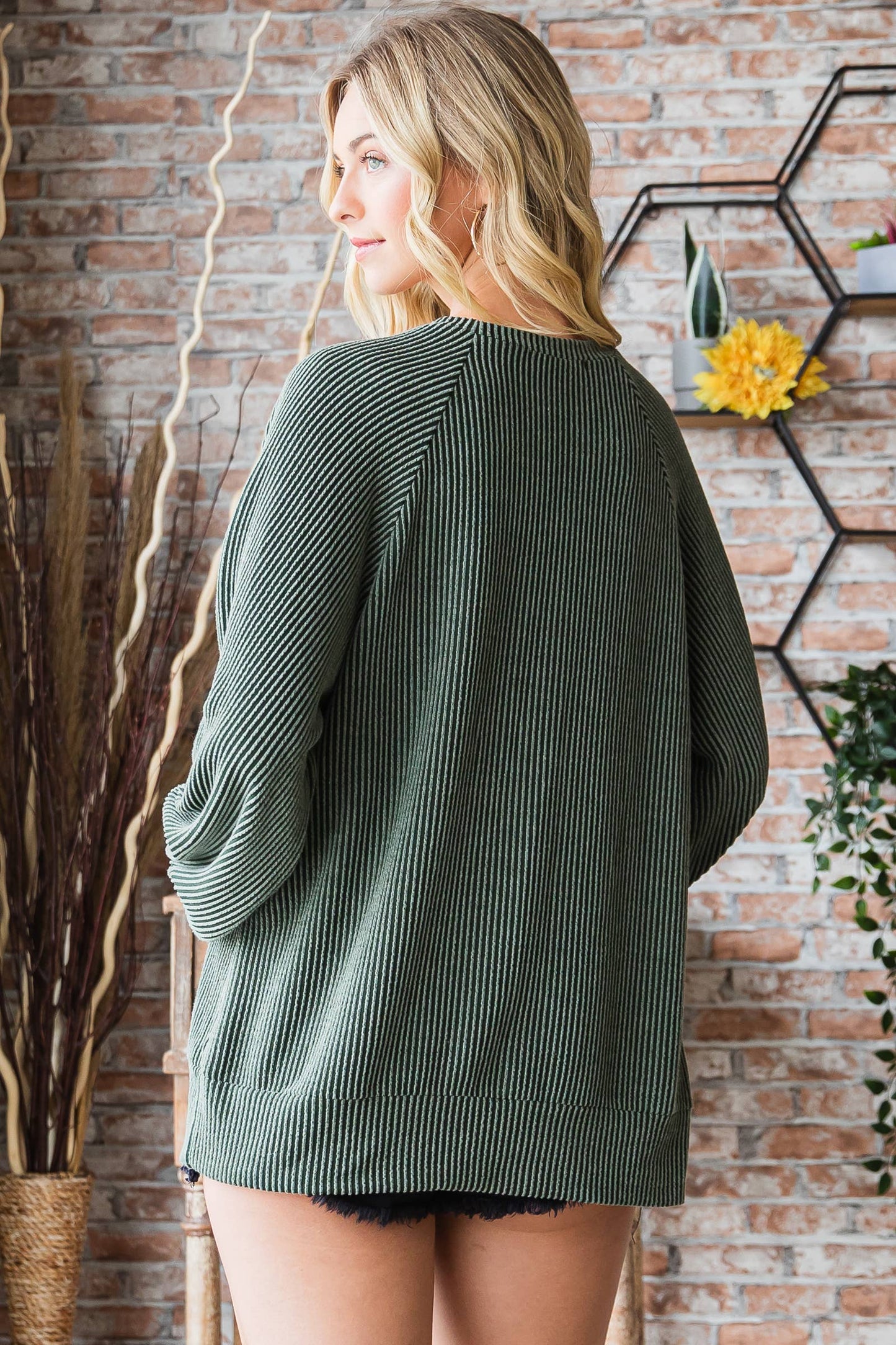 Plus oversize raglan sleeve top-PLT10655A