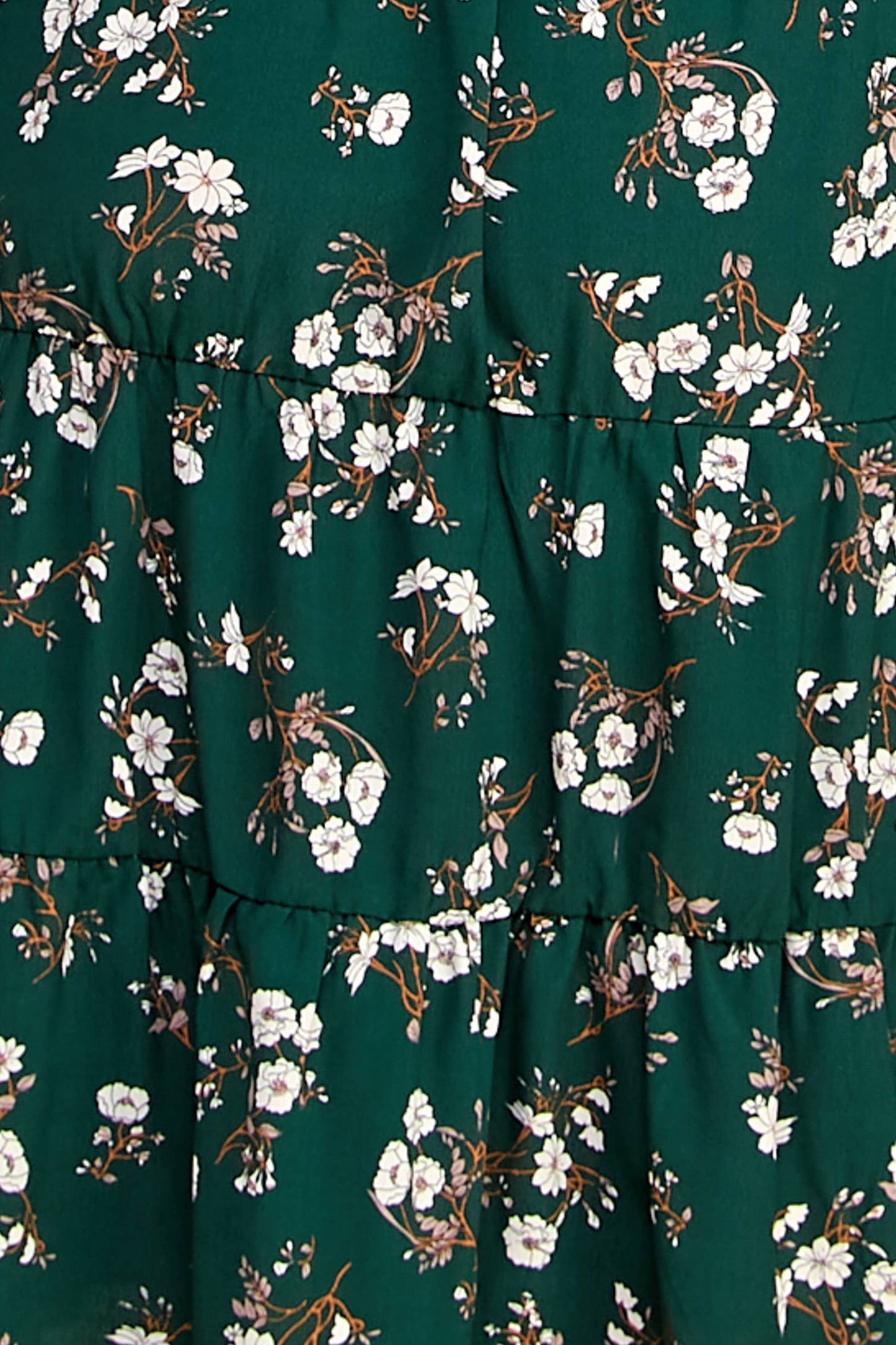 PLUS SIZE RUFFLED FLORAL FIT & FLARE MIDI DRESS A521354B59X