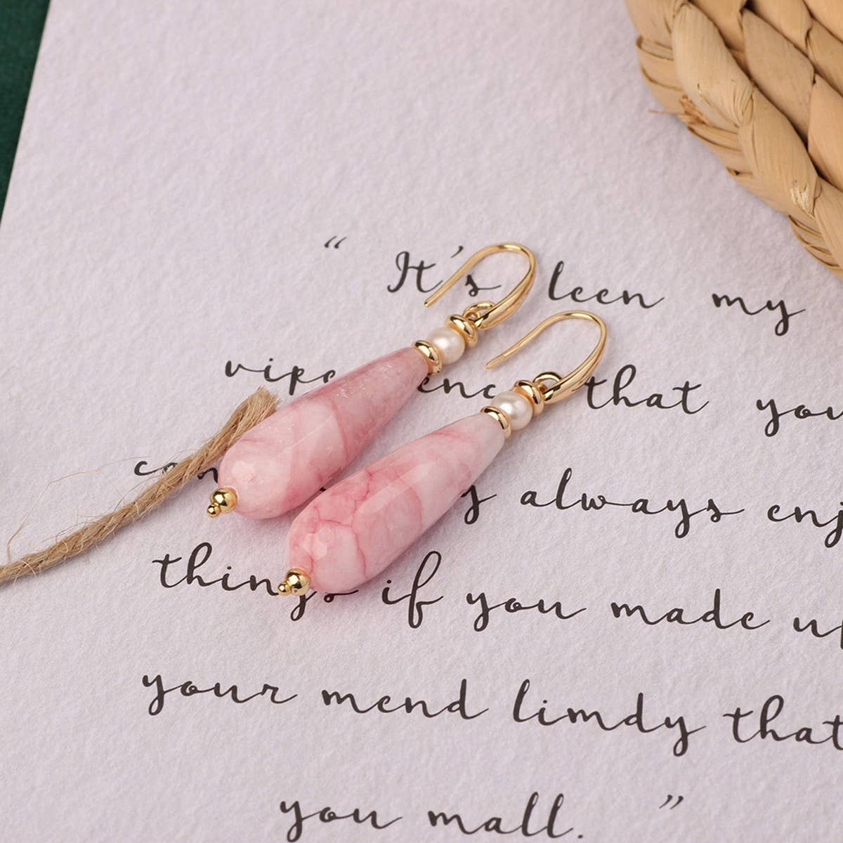 HIGH-GRADE NATURAL STONE WOVEN COLORFUL EARRINGS_CWAJE3983