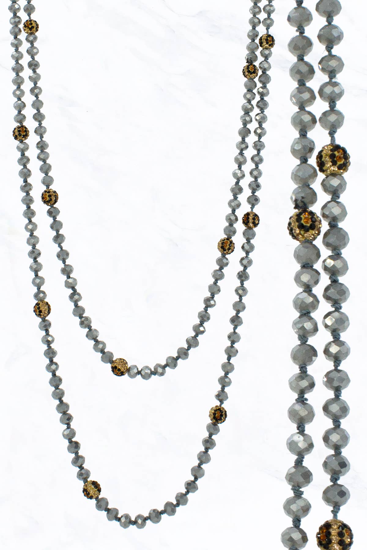 Bead and Leo Stone Ball Necklace