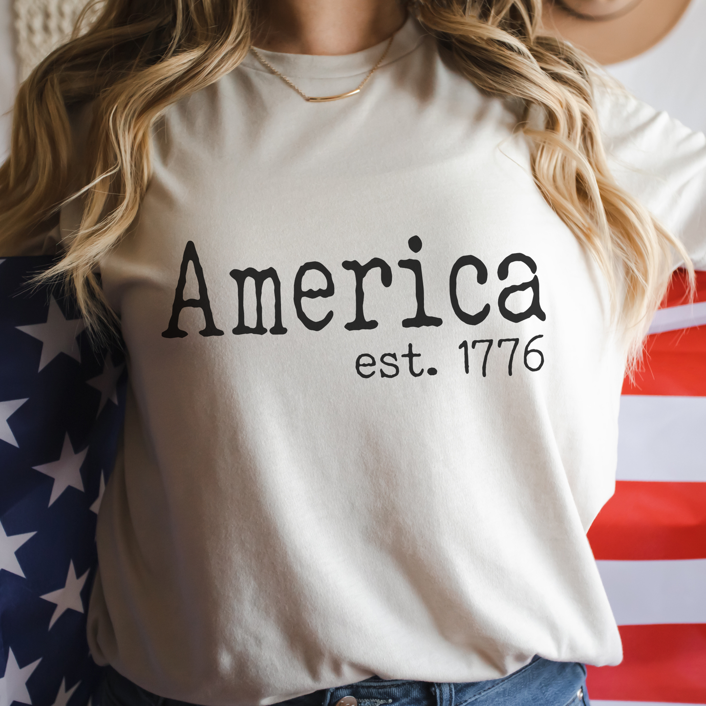 Typography America 1776 Graphic Tee | July 4th