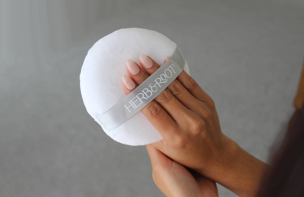 Powder Puff + Satin Storage Bag