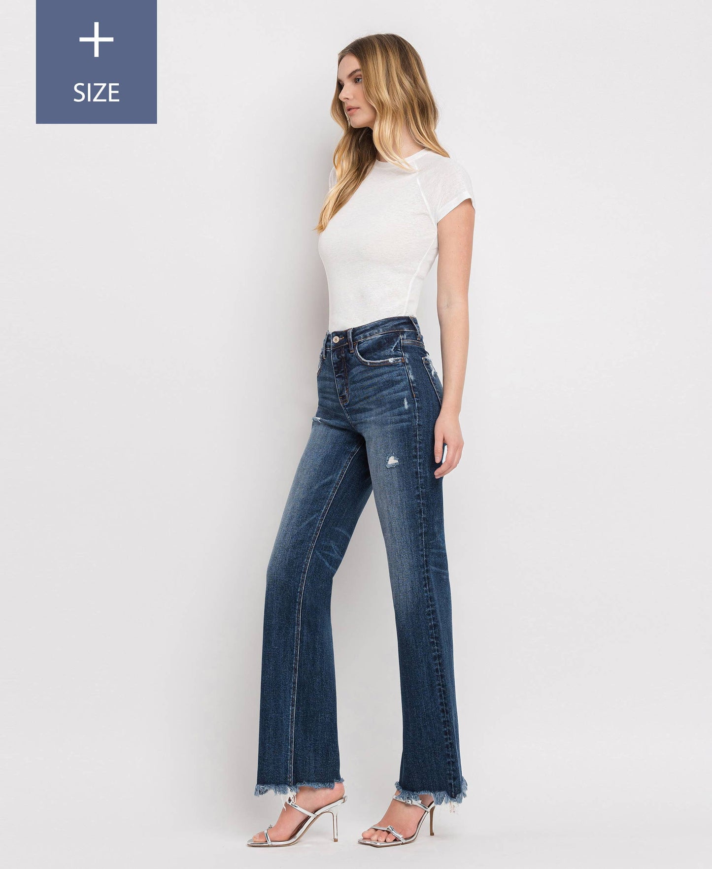 PLUS SIZE TUMMY CONTROL HIGH RISE DAD JEANS LV1308-P