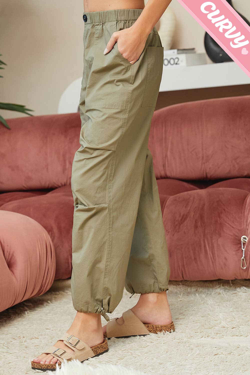 PLUS SIZE EVERY DAY CASUAL UTILITY PANTS