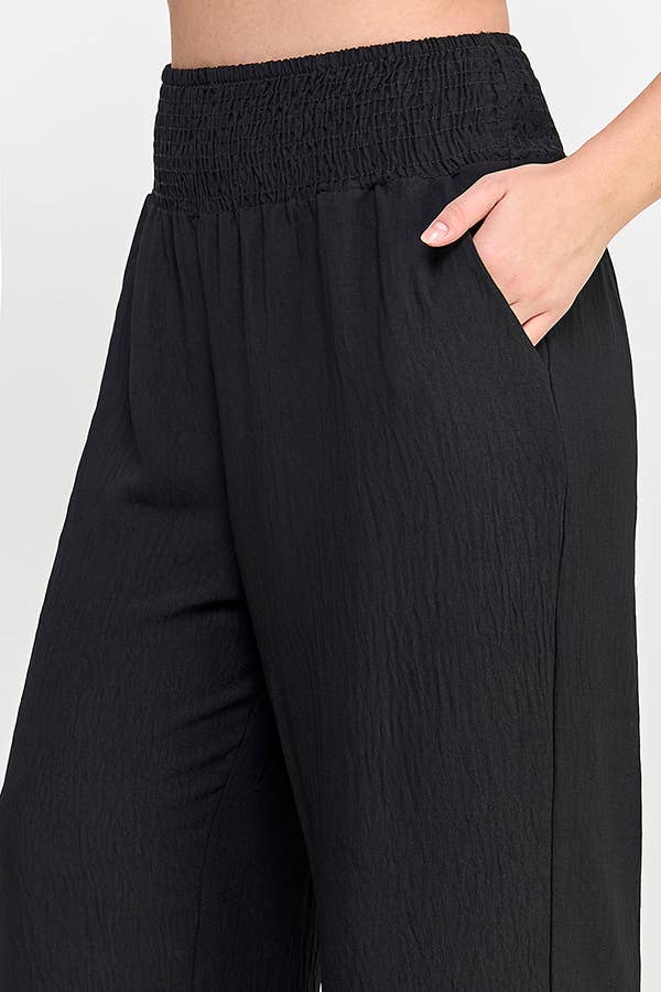 Plus Size Smocked Wide-Leg Pant - WG18356-P
