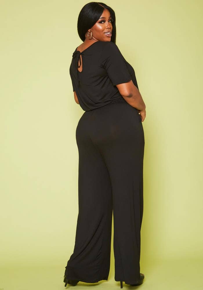 Women's Plus Size Lounge Wide Leg Jumpsuit