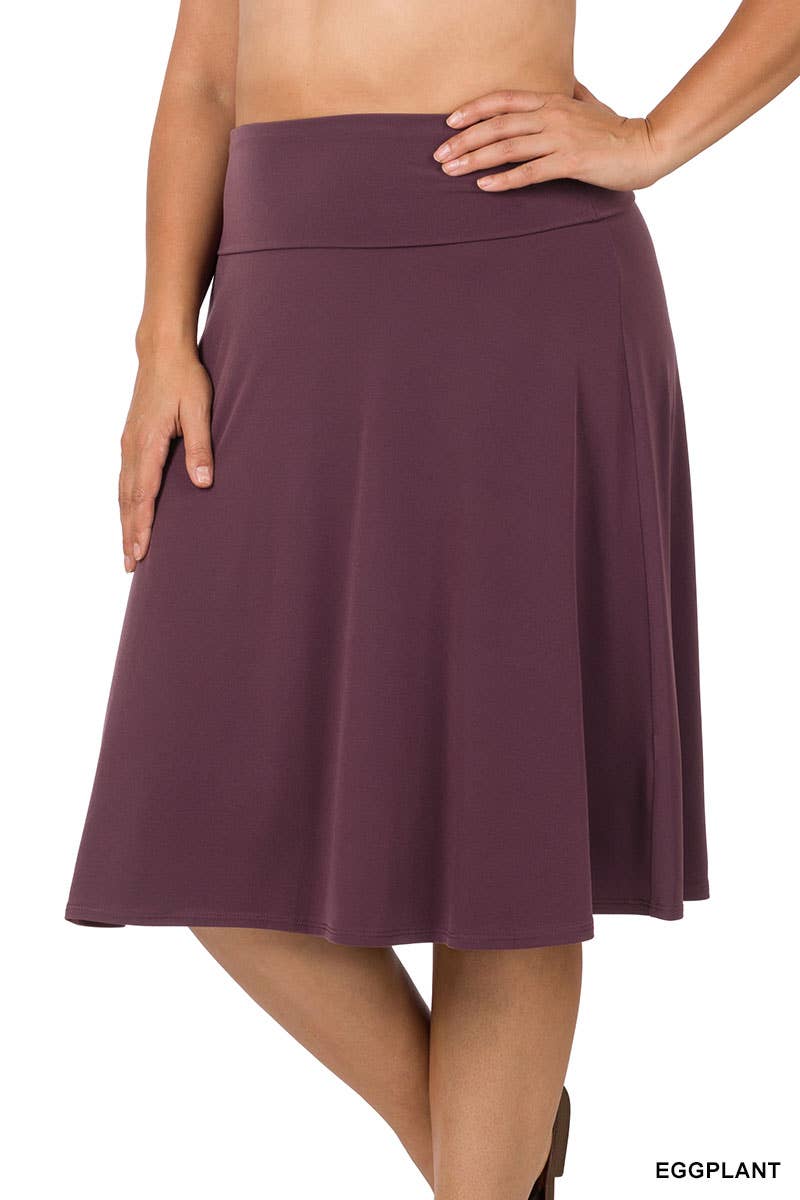 `.SI-21868 Plus ITY Flared Skirt