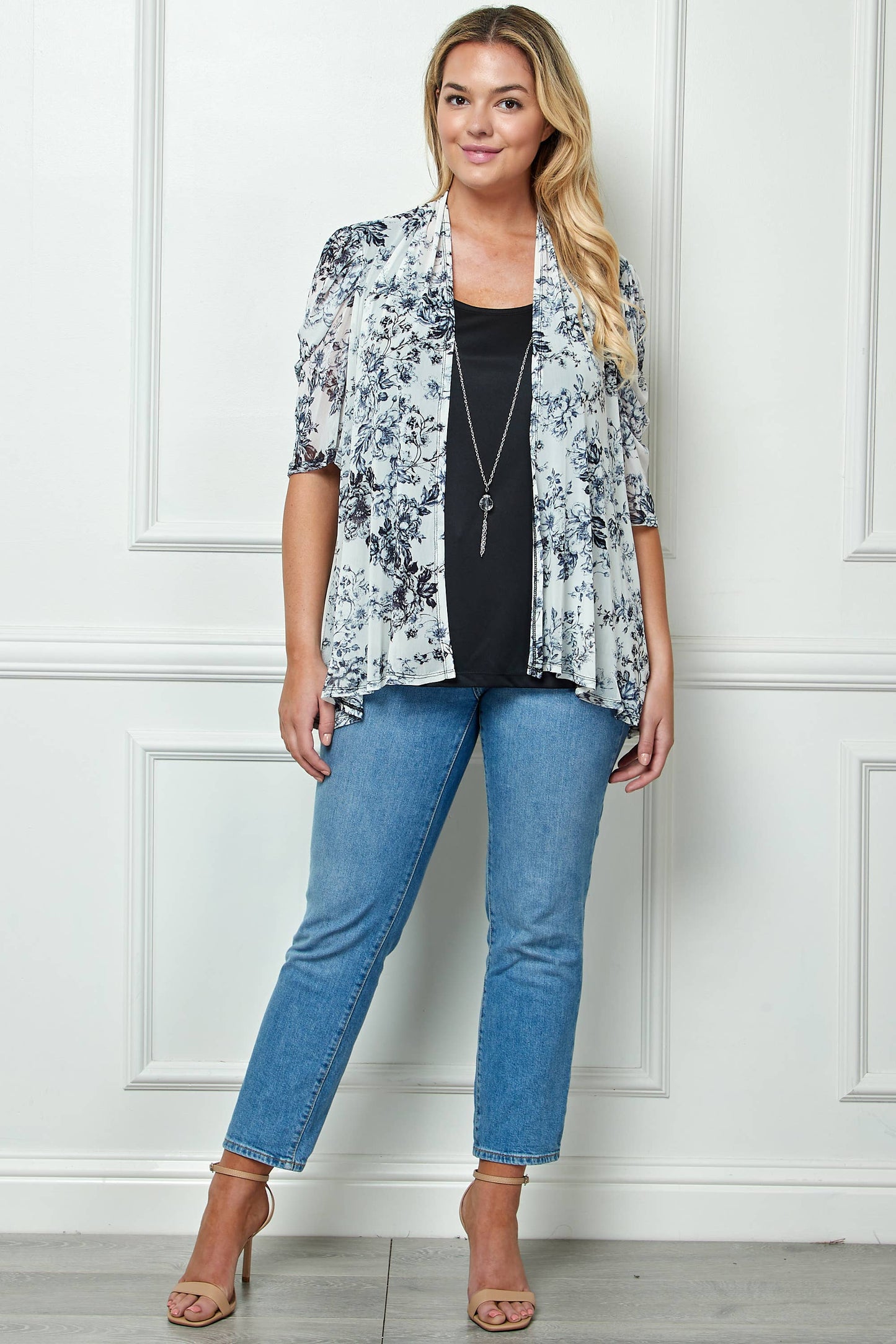 PLUS SIZE ONE PIECE  BLOUSE WITH BUILT IN TANK TOP