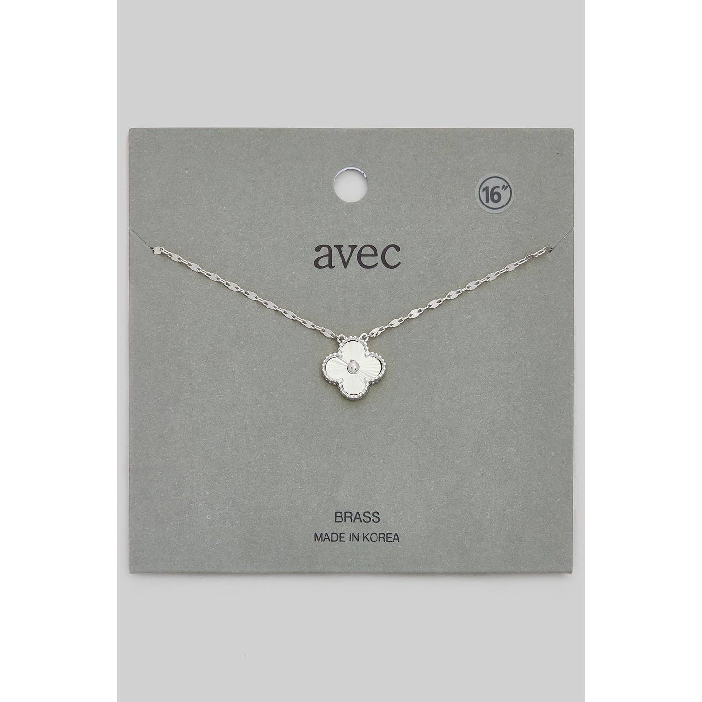 TEXTURED STARBURST CUTTED SHAMROCK PENDANT NECKLACE