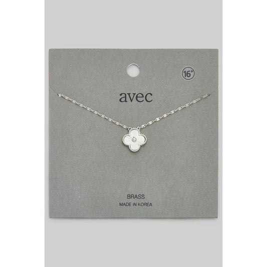 TEXTURED STARBURST CUTTED SHAMROCK PENDANT NECKLACE