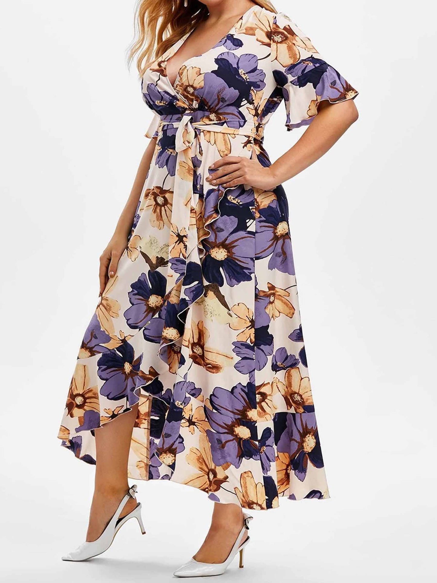 Casual Bohemian Print Irregular Dress