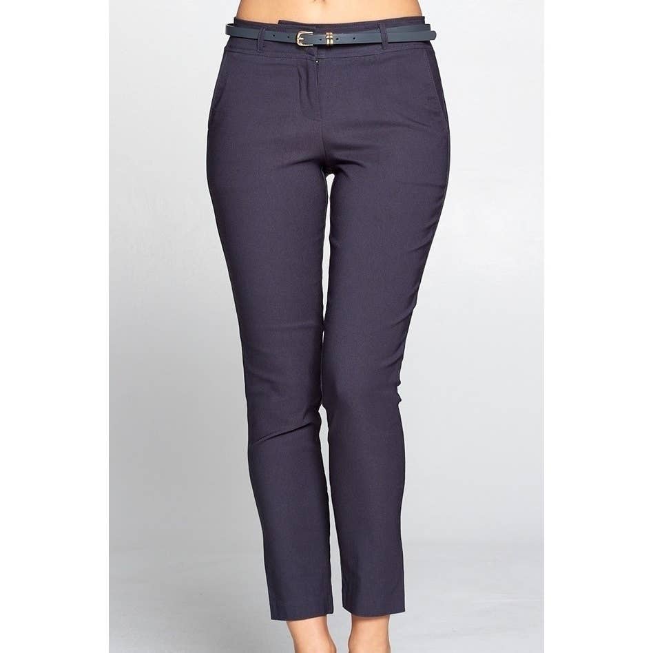 PLUS SIZE BELTED MILLENIUM TROUSERS