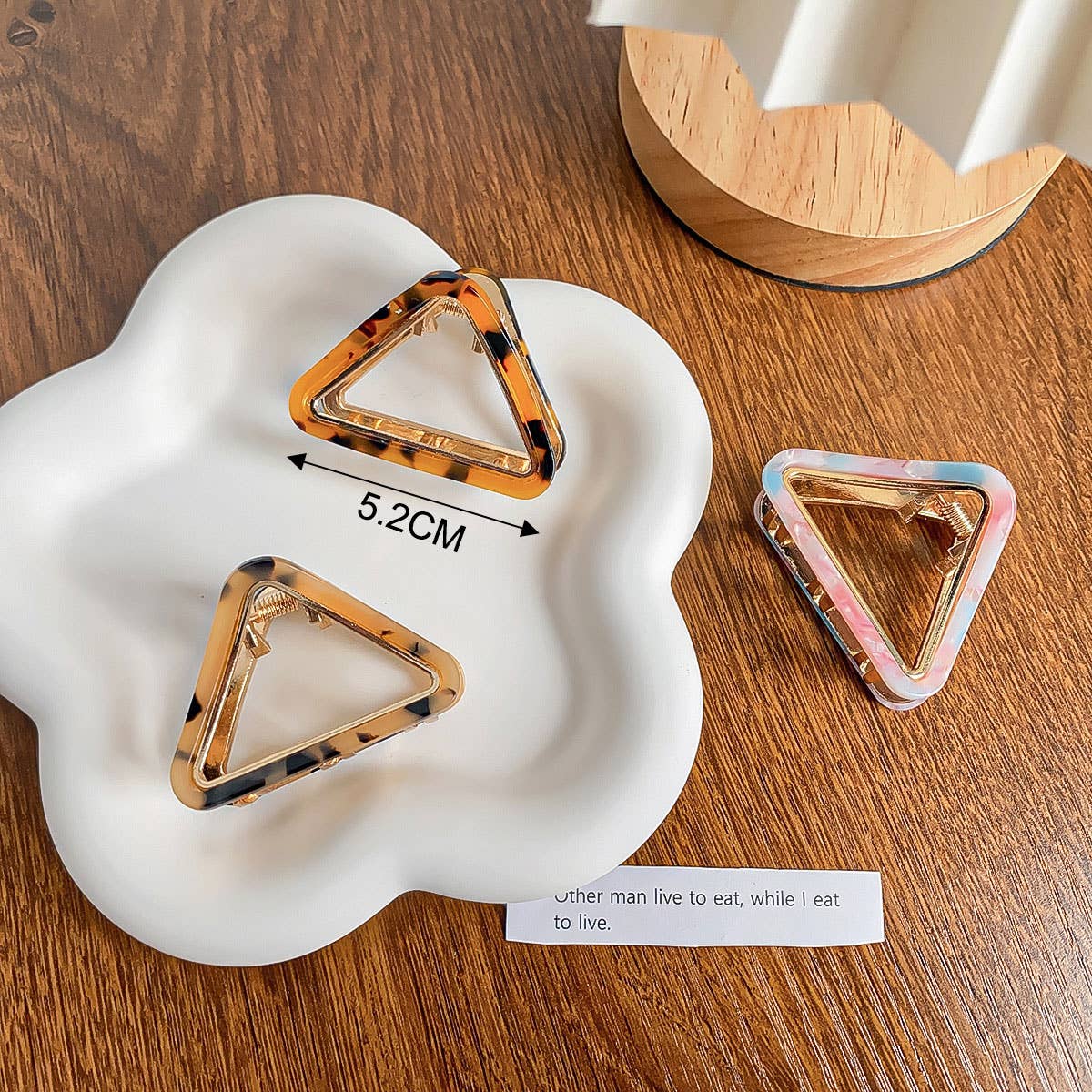 ACETATE TORTOISE SHELL HAIR CLAW CLIP PYRAMID MINI_CWAHA0400