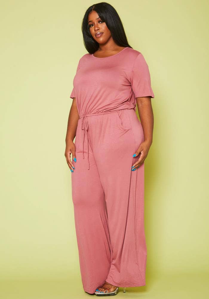 Women's Plus Size Lounge Wide Leg Jumpsuit