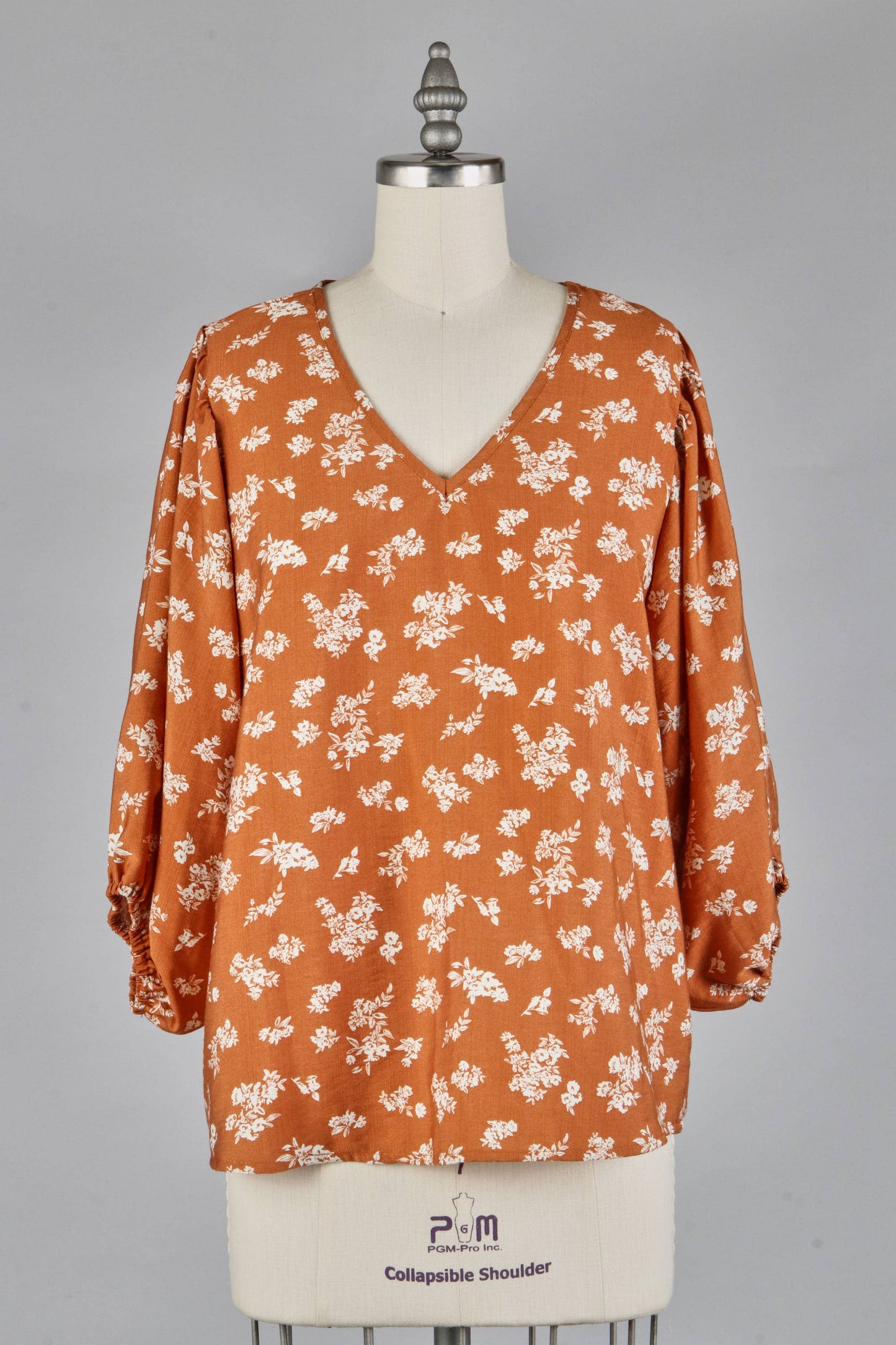 Woven floral top 7068-PLUS