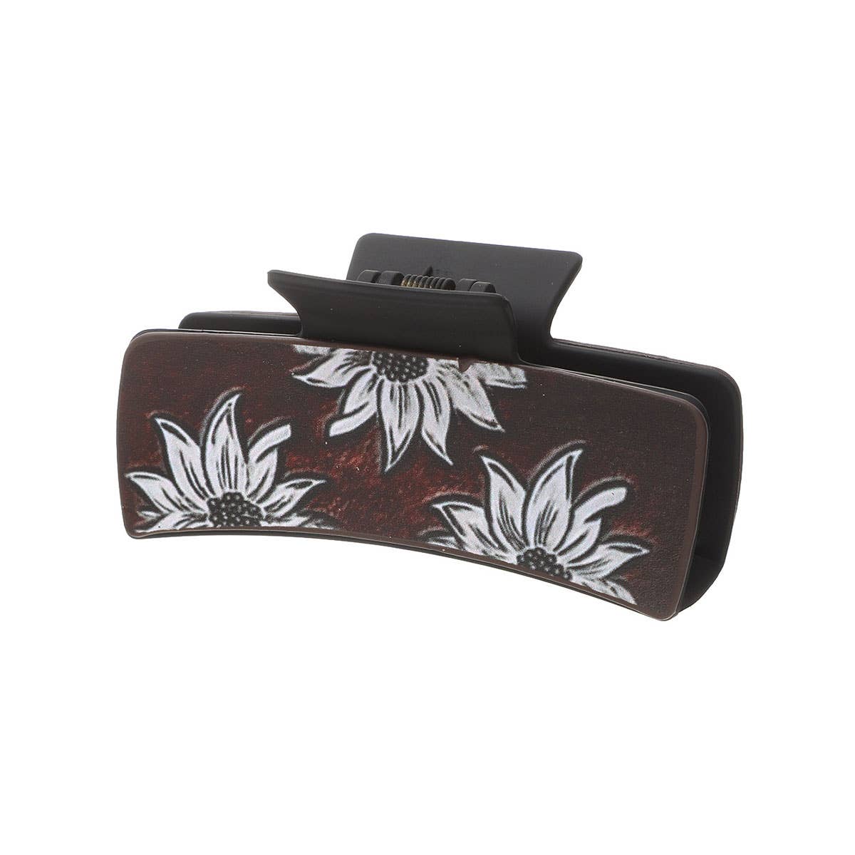SUNFLOWER LEATHER LADIES WESTERN HAIR CLAW CLIPS_CWASC1618