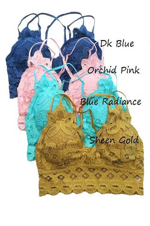 Plus Size Scalloped Lace Cami Bralette