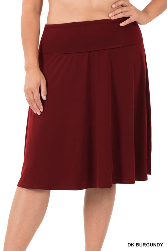 `.SI-21868 Plus ITY Flared Skirt