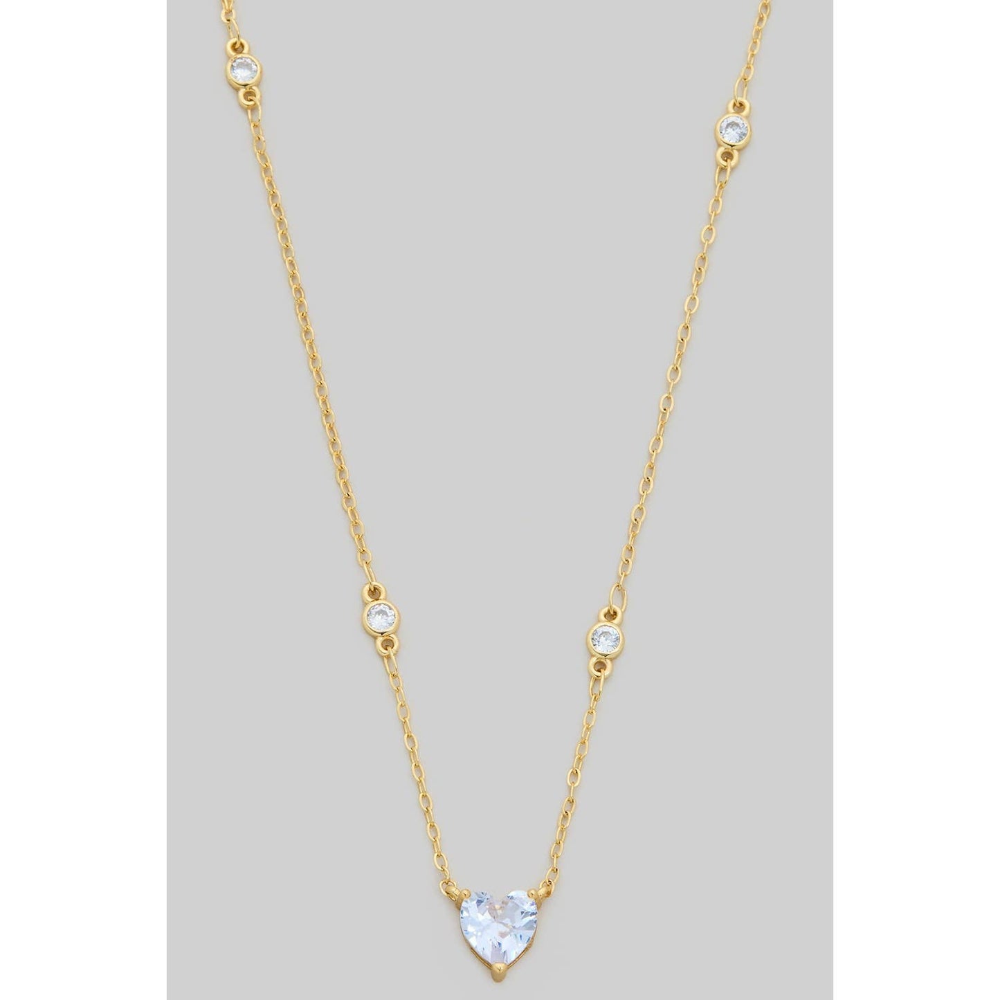 CZ HEART PENDANT NECKLACE