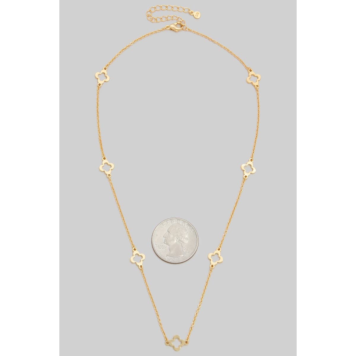 GOLD OR SILVER DIPPED SHAMROCK PENDANT NECKLACE