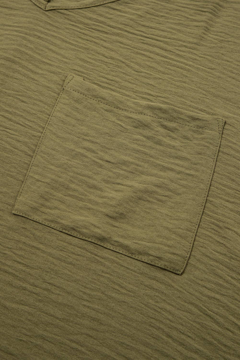 Plus Size Textured Short Sleeve V-Neck Shirt