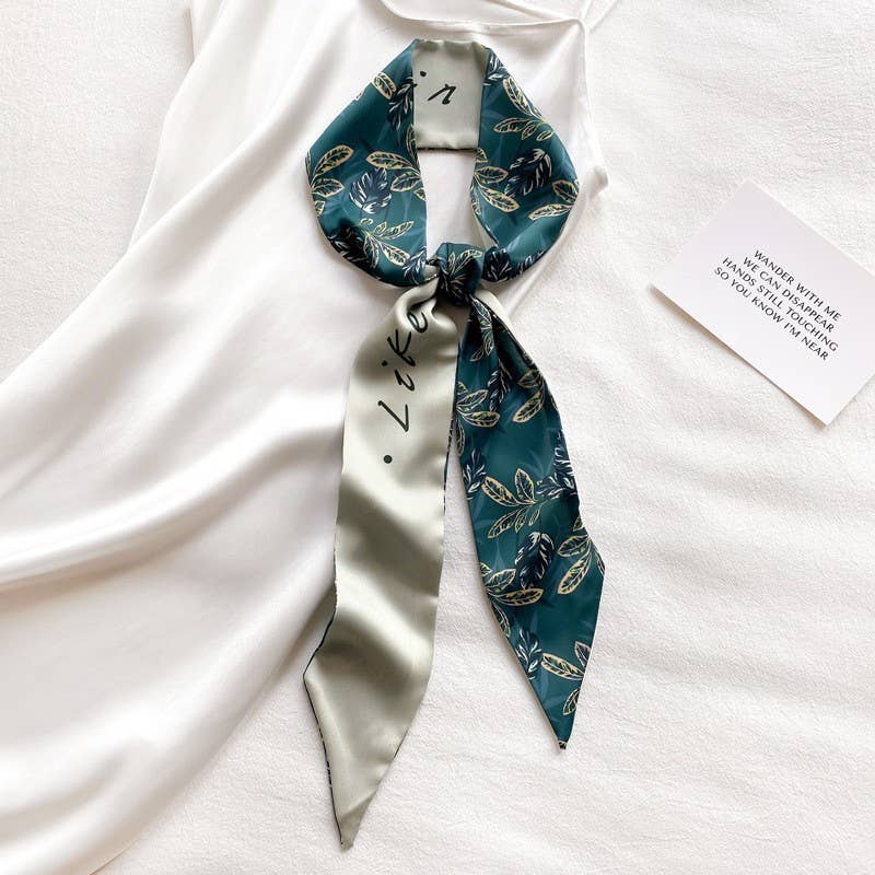 SOFT SILKY SKINNY TWILLY SCARF NECKLACE WRAP | 40SC685