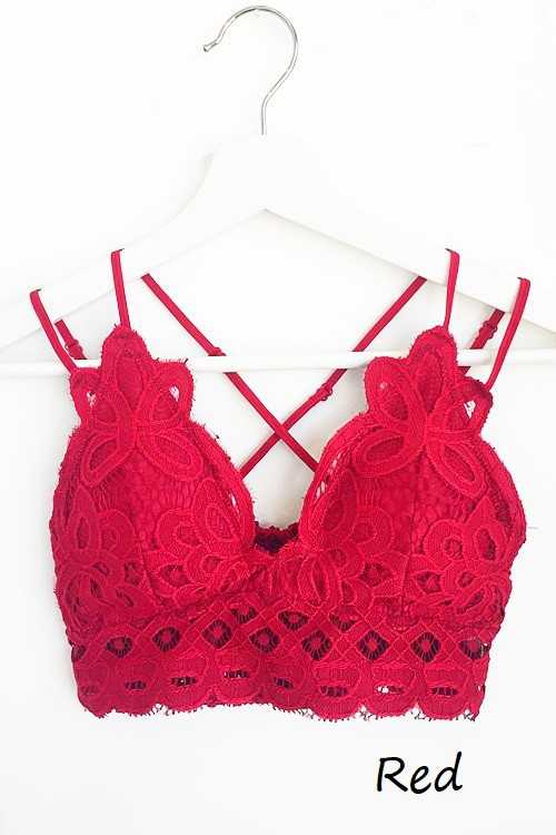 Plus Size Scalloped Lace Cami Bralette