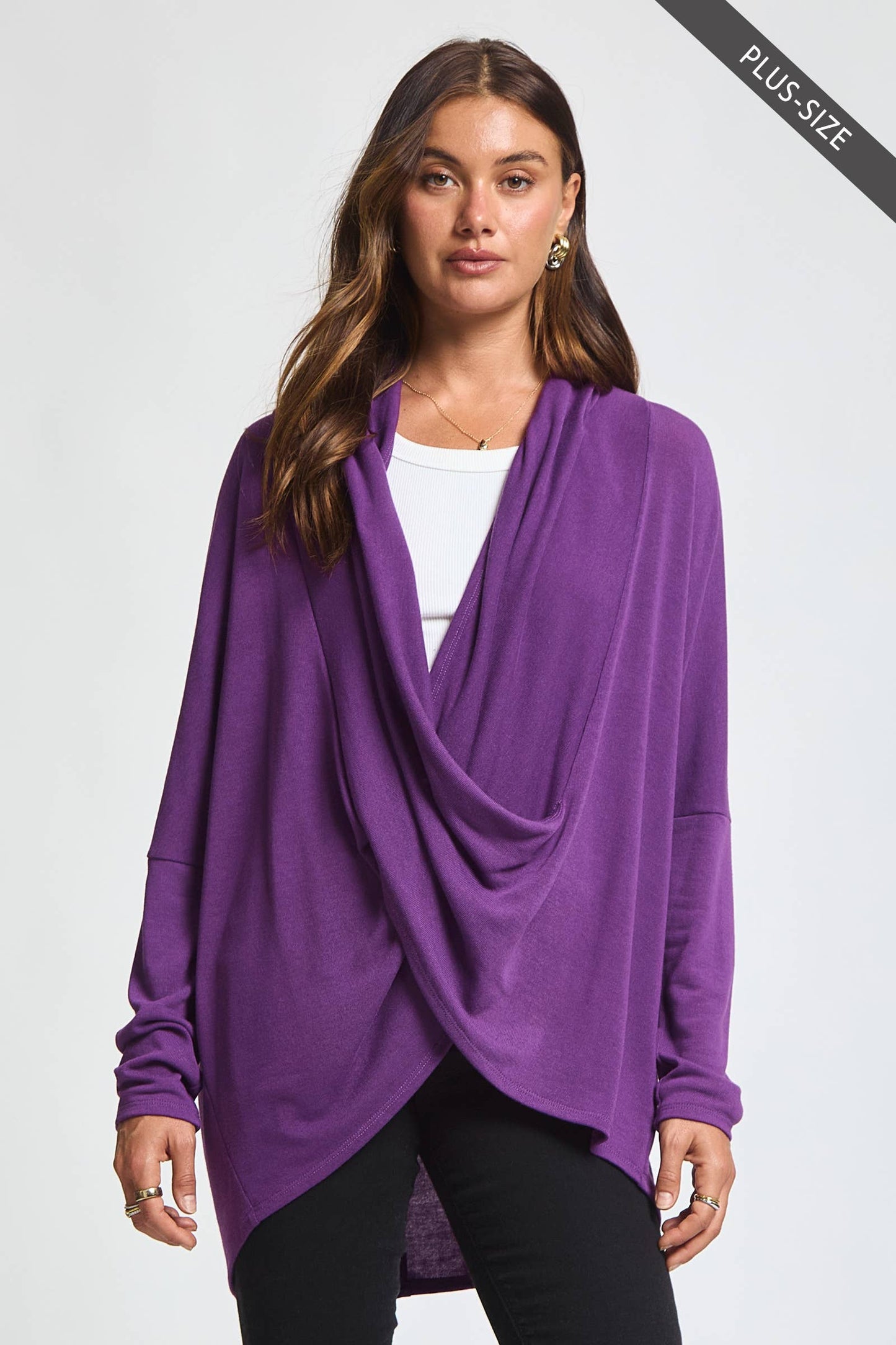 PLUS SIZE Soft Drape Hacci Wrap