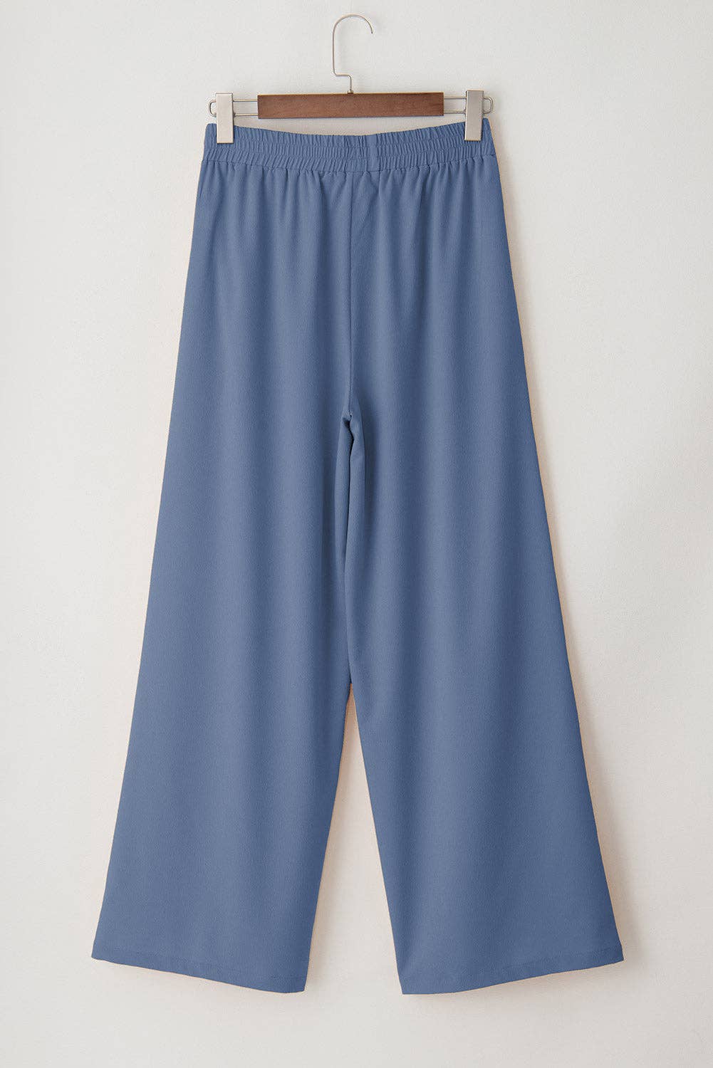 Solid Belted Wide Leg Summer Pants