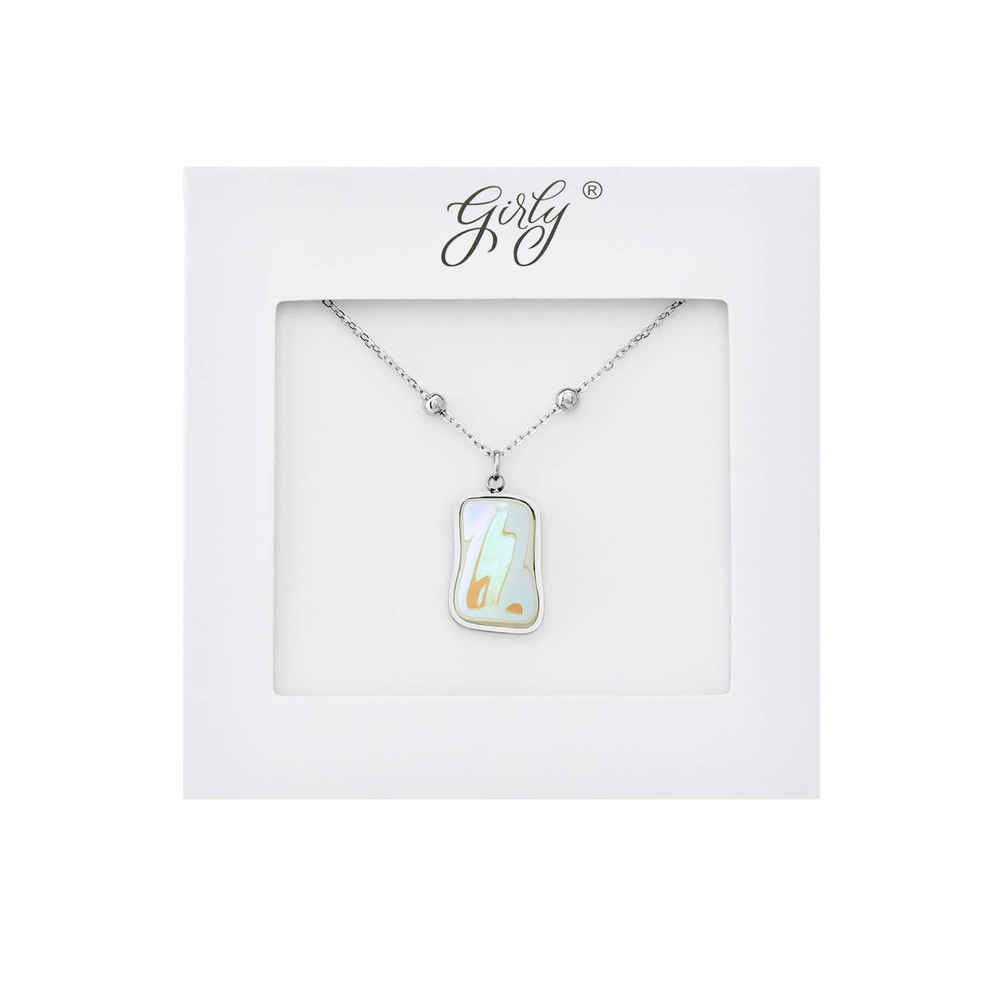 MOTHER OF PEARL PENDANT NECKLACE