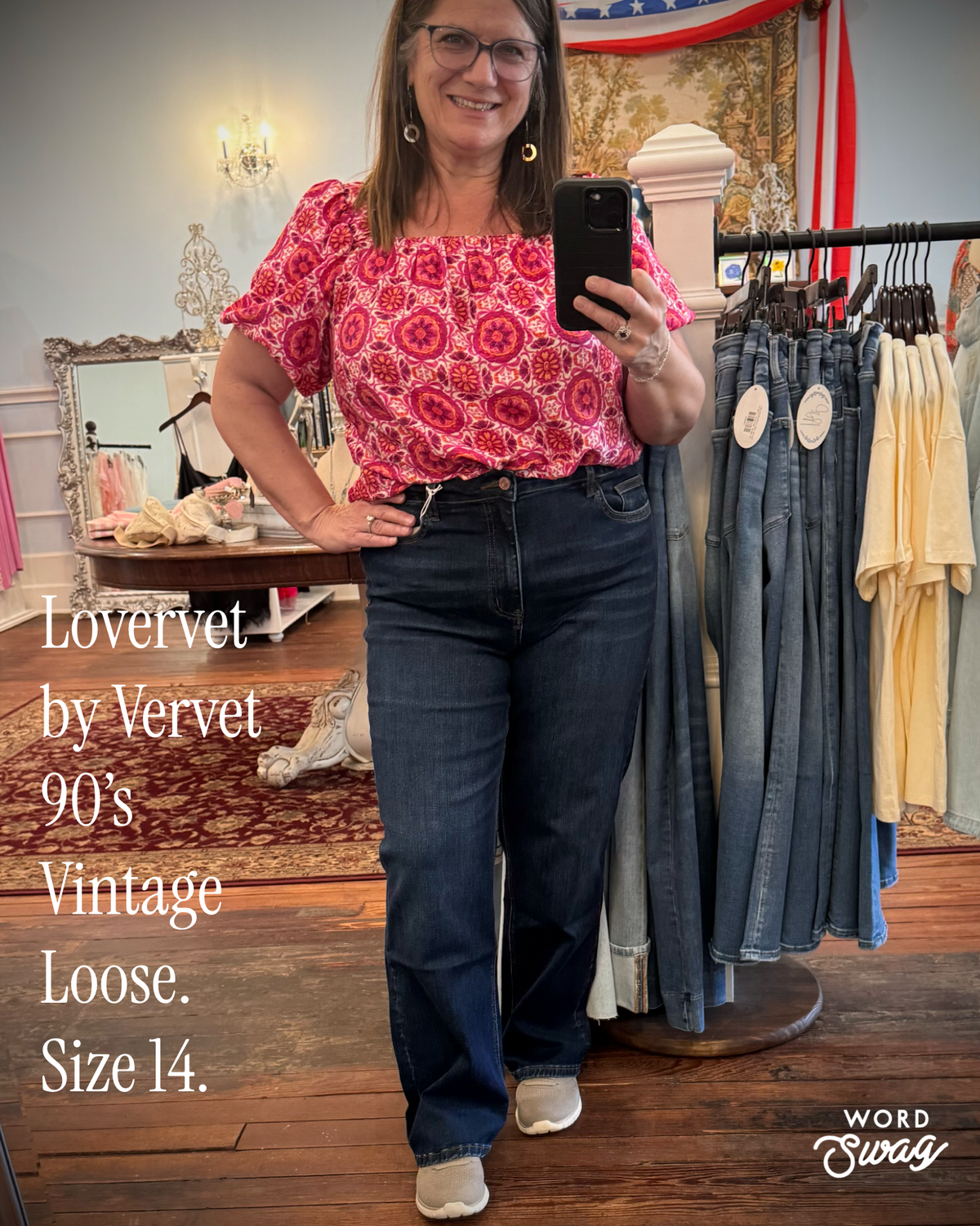 PLUS SIZE 90'S VINTAGE SUPER HIGH RISE LOOSE JEANS LV1207-P