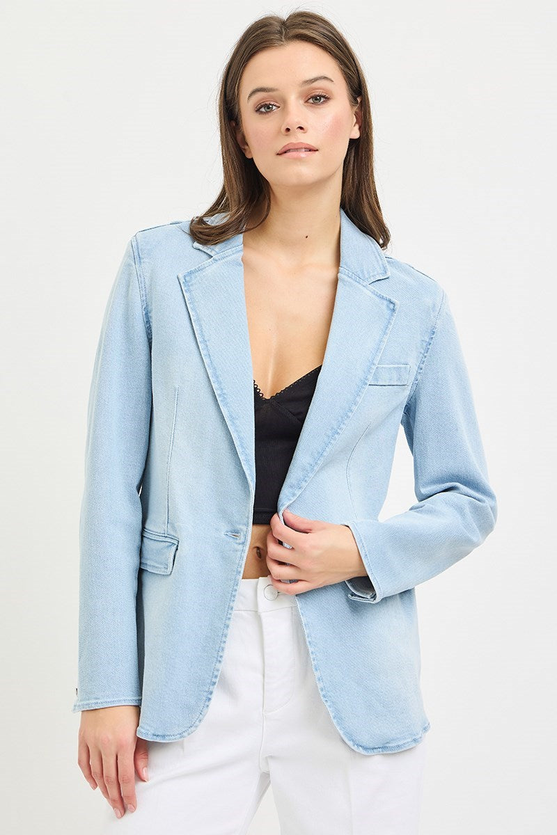 Risen Jeans Light Denim Blazer