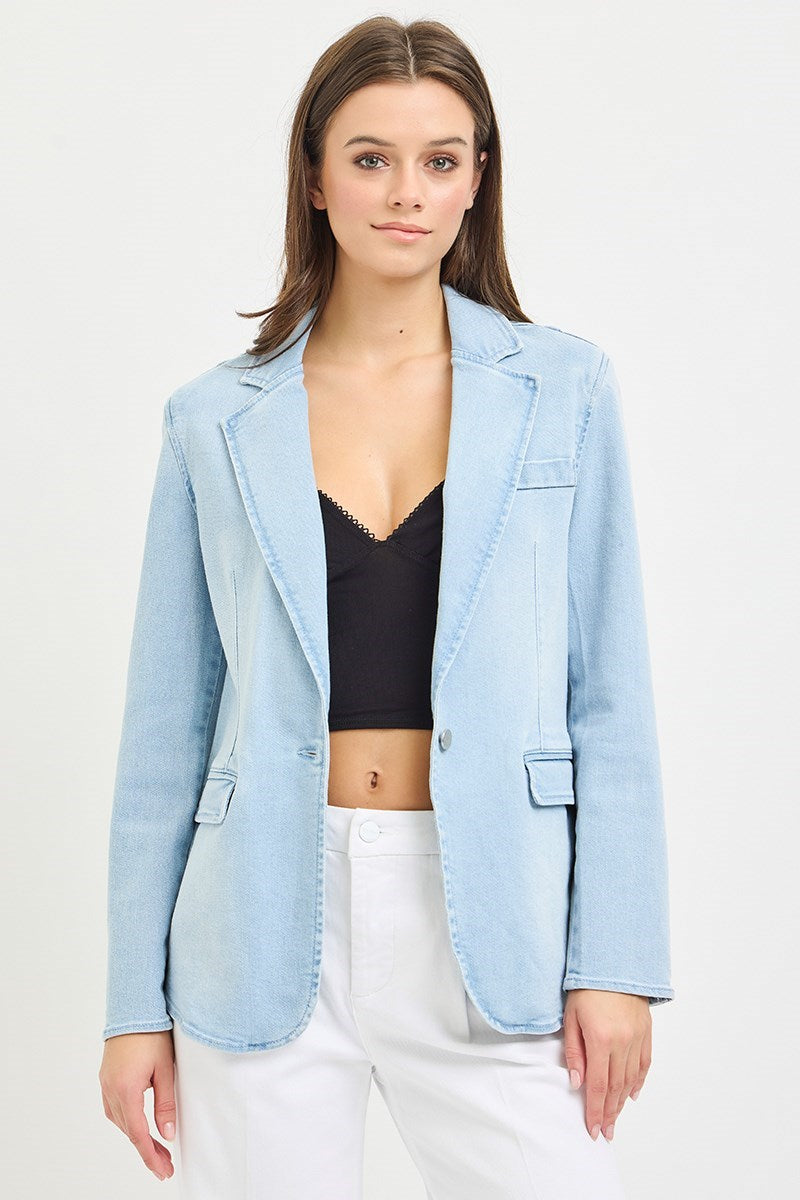 Risen Jeans Light Denim Blazer