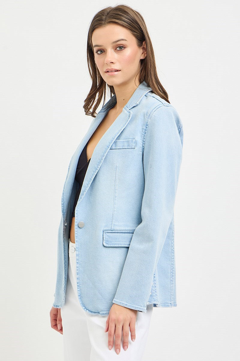 Risen Jeans Light Denim Blazer