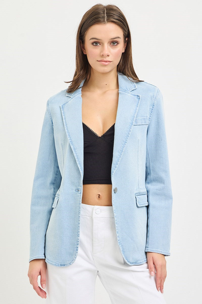 Risen Jeans Light Denim Blazer