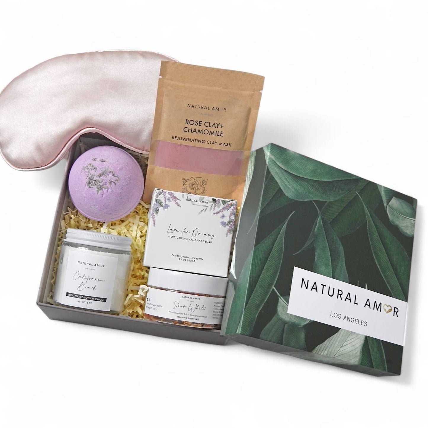 Serenity Spa Gift Set with Candle, Soap, Bath Bomb