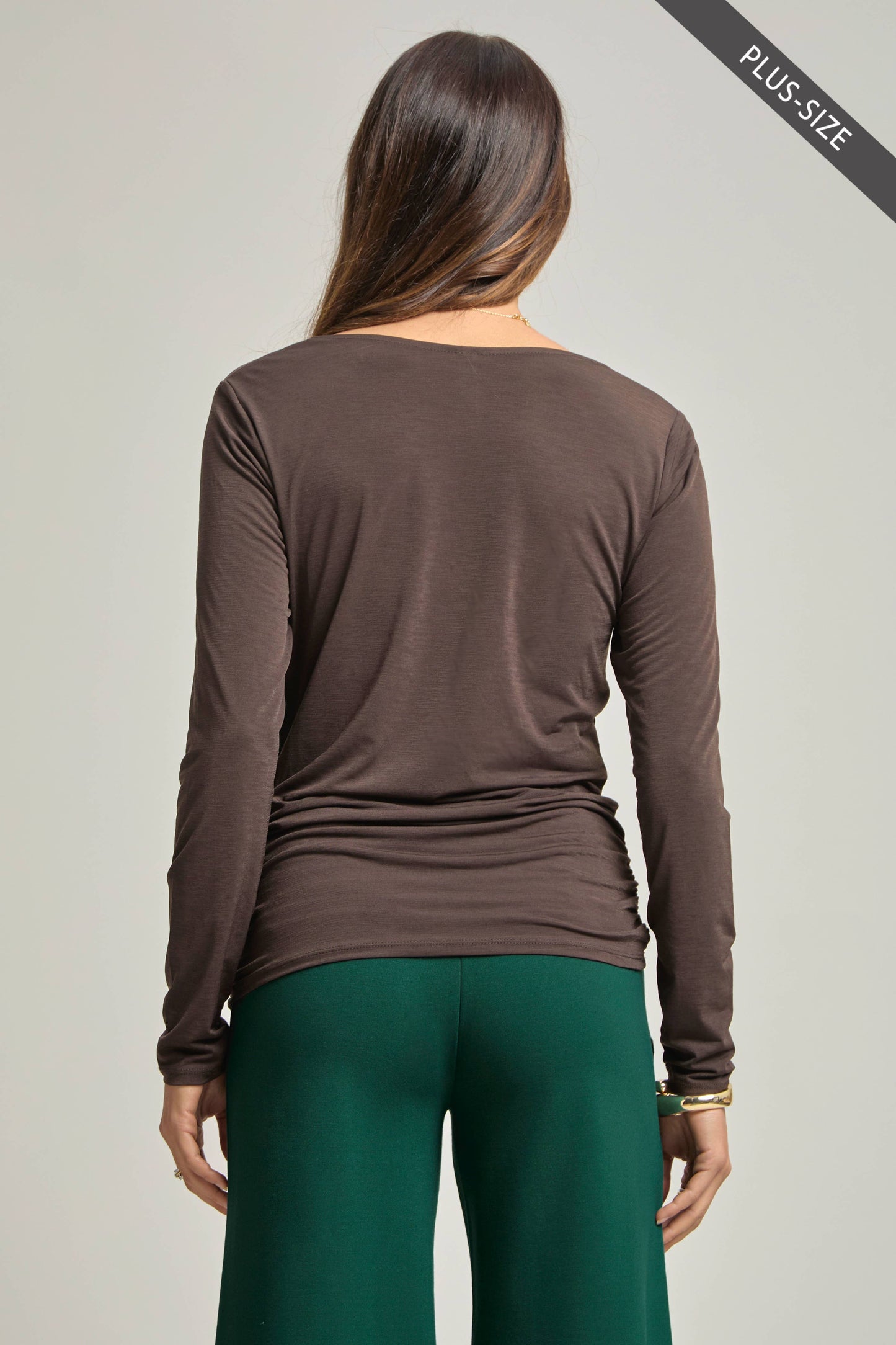 PLUS SIZE Signature Ruched Top CL-RUCHEDP