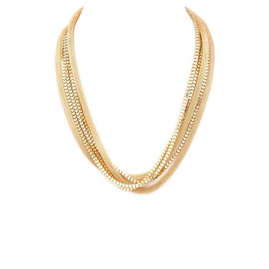 Mix Chain Layer Collar Necklace