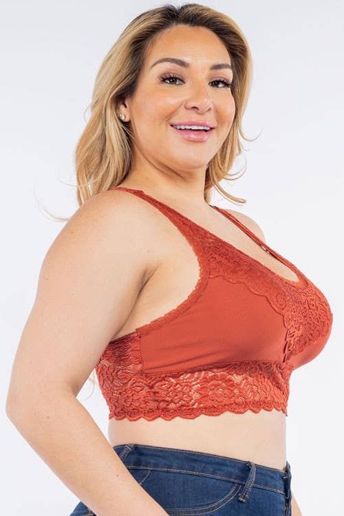 Plus Padded Lace Bralette