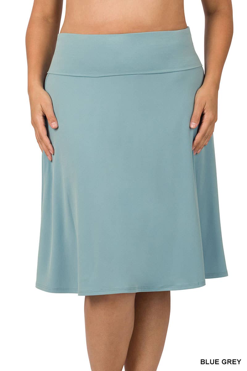 `.SI-21868 Plus ITY Flared Skirt