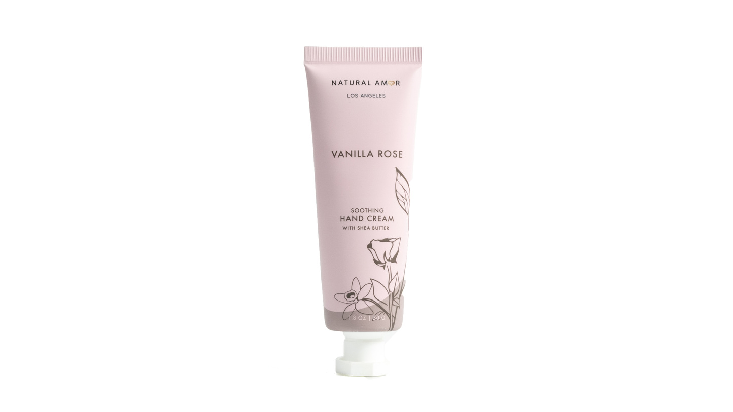 Rose Vanilla Hand Cream, enriched with shea butter