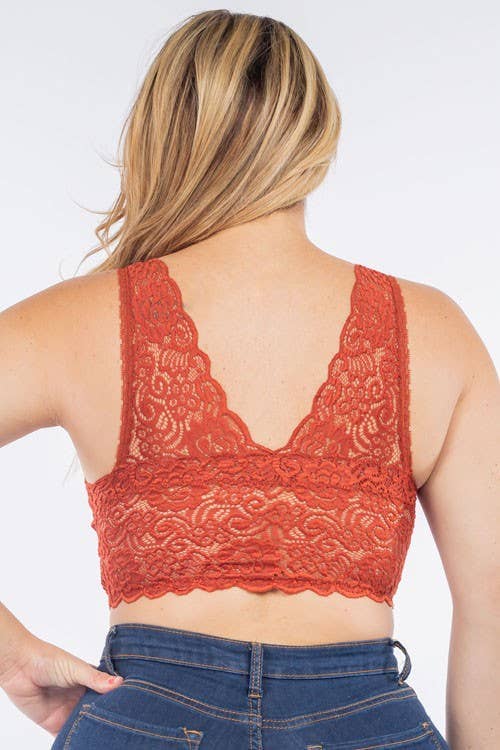 Plus Padded Lace Bralette