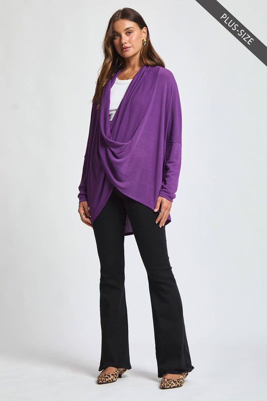 PLUS SIZE Soft Drape Hacci Wrap