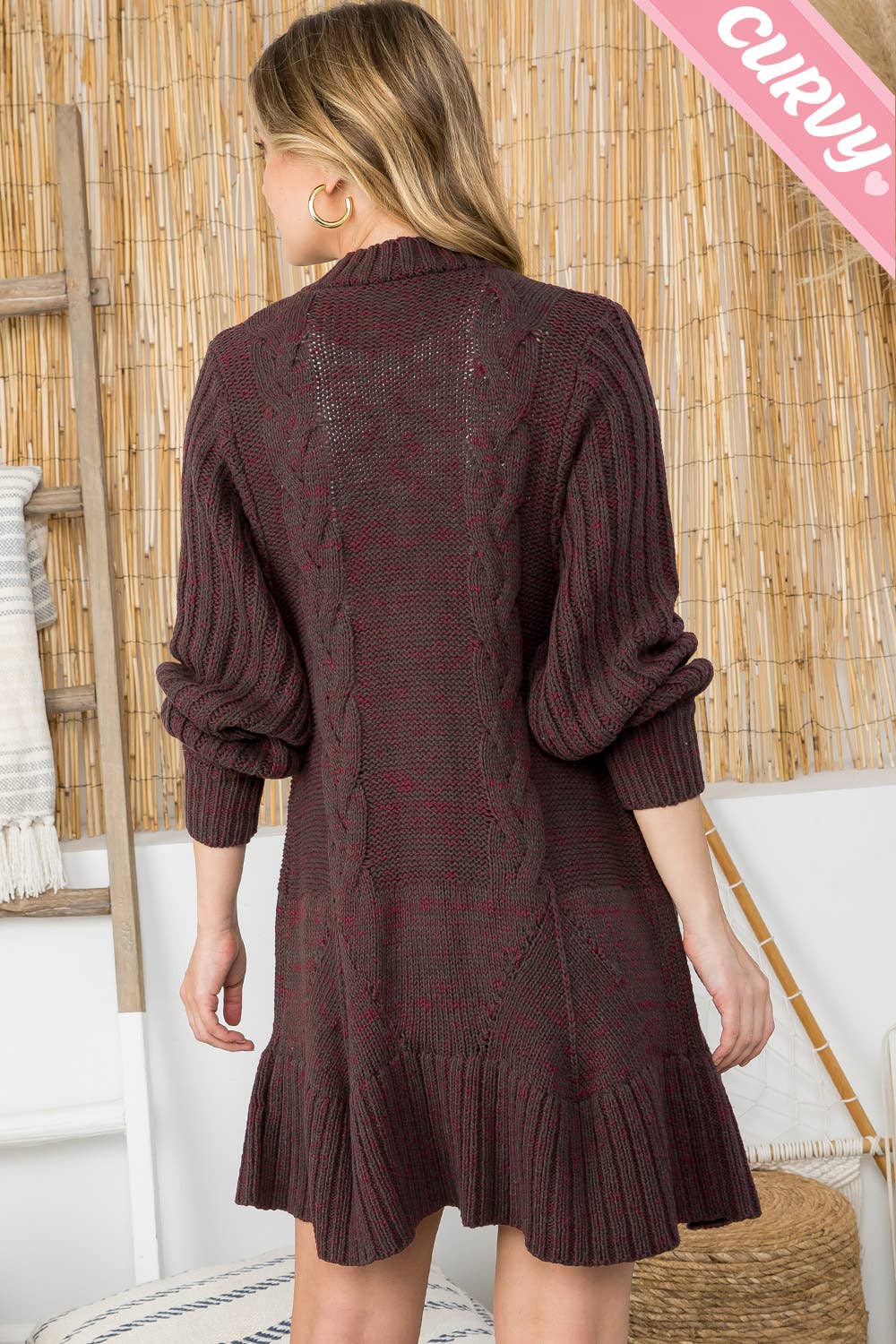 SW337PL CABLE KNIT CARDIGAN