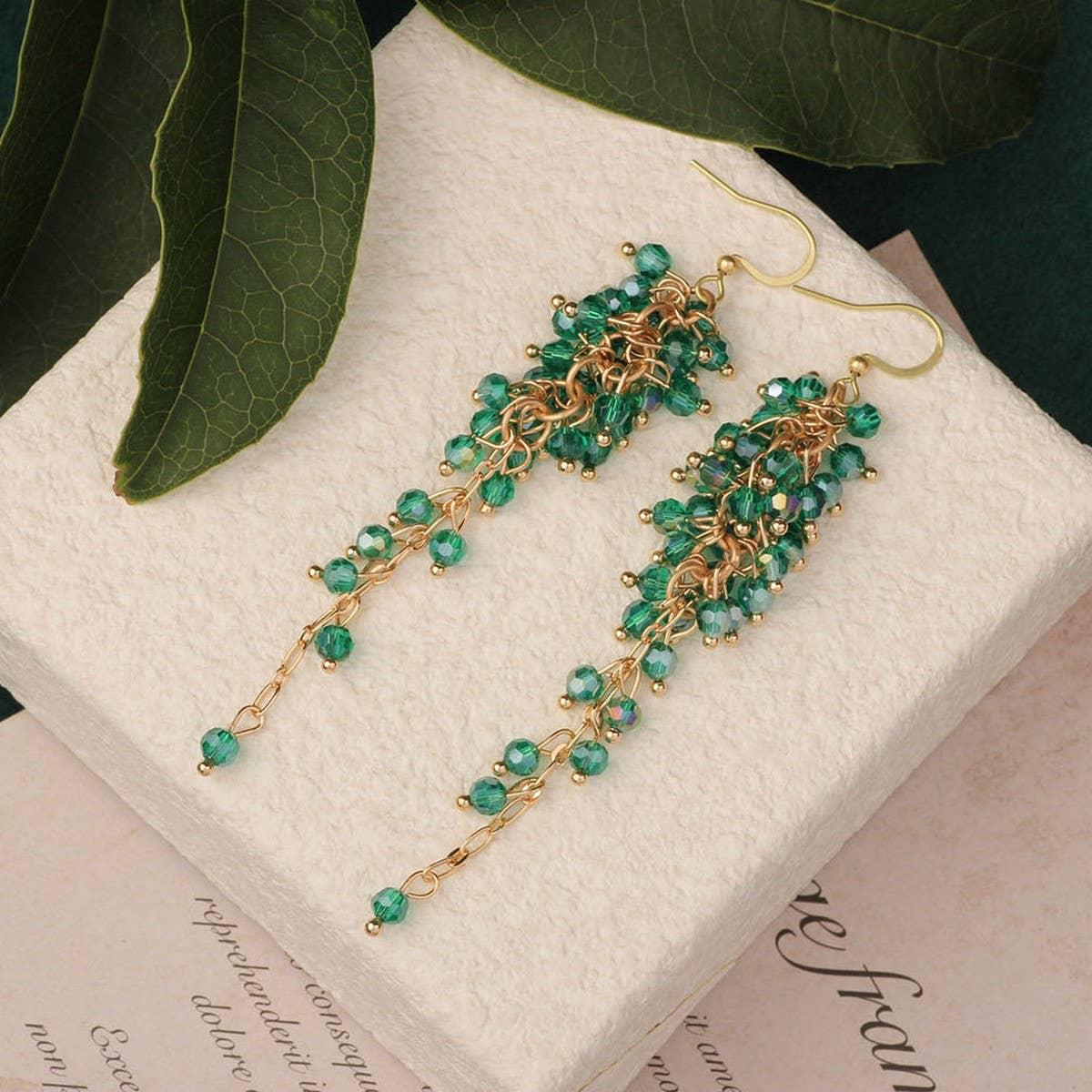 HIGH-GRADE NATURAL STONE WOVEN COLORFUL EARRINGS_CWAJE3983