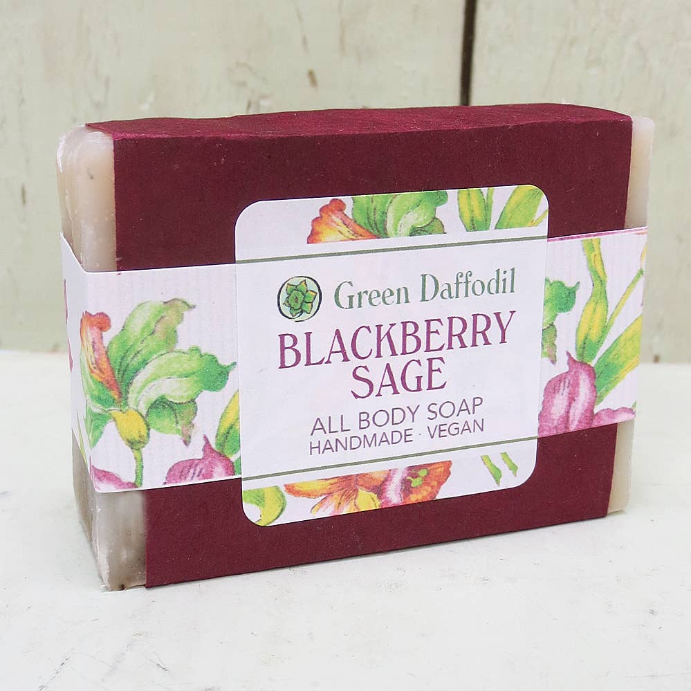 Blackberry Sage Natural Handmade Bar Soap - Fruity